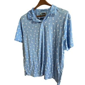 PGATOUR Men's Blue All Over‎ Print Golf Polo Shirt Size XXL